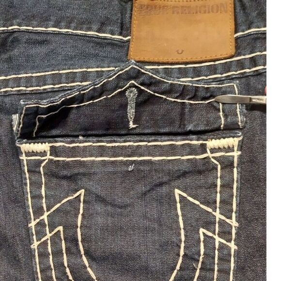 True Religion Dark Wash Super T Straight Fit Ricky Jeans sz40 - Picture 6 of 7